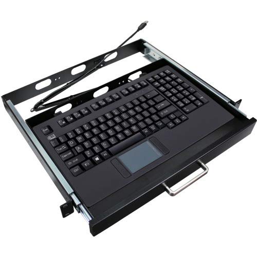 Adesso AKB-420UB-MRP 1u 19inch Rackmount Drawer with USB Touchpad Keyboard Which Designed Acco, 19 inches