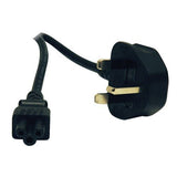 Tripp Lite P060-006 6 Feet Heavy Duty Power Cord C5 to BS-1363 UK Plug (Black)