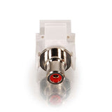 Cables to Go - 28743 - Snap-in Red RCA Keystone Module White
