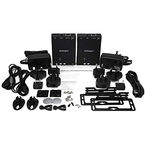 StarTech.com HDMI Over CAT5 HDBaseT Extender with 4-Port USB Hub, IR and Power Over Cable - 295 ft (90m) - Ultra HD 4K (ST121HDBTU)