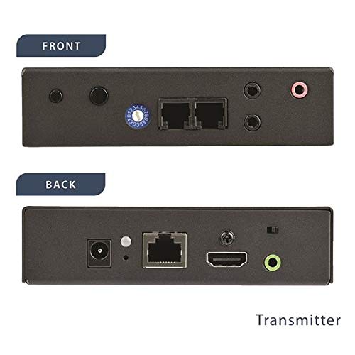 StarTech.com HDMI Over IP Extender Kit with Video Wall Support - 1080p - HDMI Over Cat5 or Cat6 Ethernet Transmitter and Receiver Kit (ST12MHDLAN2K)