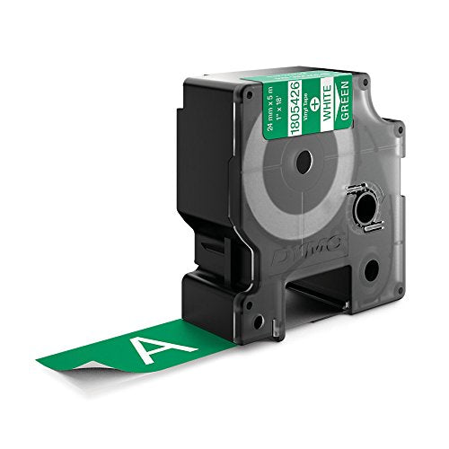 Dymo Rhino Tape Vinyl Label Cassette, 1-Inch 24mm, Green (1805426)