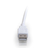 C2G 19018 USB Extension Cable - USB 2.0 A Male to A Female Extension Cable, White (6.6 Feet, 2 Meters)
