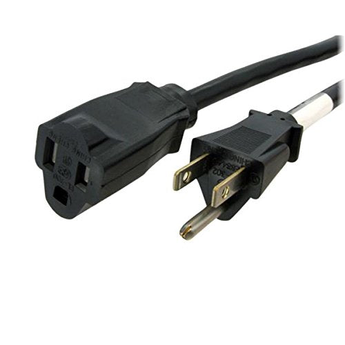StarTech.com 3 ft Power Extension Cord - NEMA 5-15R to NEMA 5-15P - 16 AWG Power Extension Cable Cord - 125 Volts at 13 Amps - SJT - 3ft