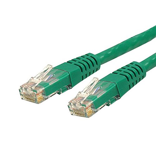 Cat6 Ethernet Cable - 1 ft - Green - Patch Cable - Molded Cat6 Cable - Short Network Cable - Ethernet Cord - Cat 6 Cable - 1ft