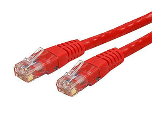 StarTech.com C6PATCH5RD Molded RJ45 UTP Gigabit Cat6 Patch Cable, 5-Feet (Red)