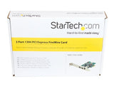 StarTech.com 3 Port 2b 1a 1394 PCI Express FireWire Card Adapter - 1394 FW PCIe FireWire 800/400 Card (PEX1394B3)