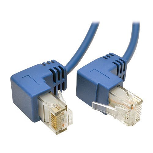 TRIPP LITE Cat6 Gigabit Snagless Molded Slim UTP Patch Cable RJ45 M/M, Blue, 1' (N201-S01-BL)