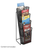 Safco Onyx Mesh Magazine and Pamphlet and Business Card Counter Displays