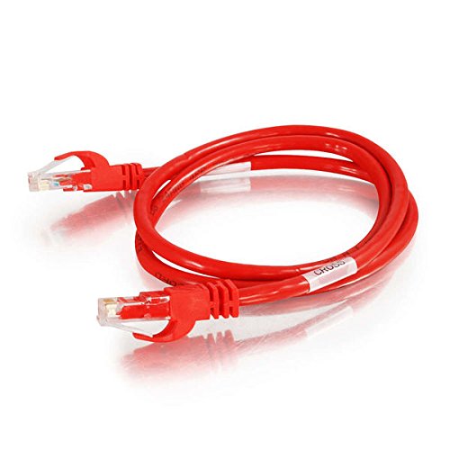 C2G 27861 Cat6 Crossover Cable - Snagless Unshielded Network Crossover Patch Cable, Red (3 Feet, 0.91 Meters)