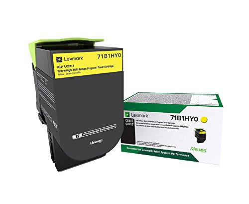 Lexmark 71B1HY0 CS417dn CX417de CS517de CX517de Yellow High Yield Return Program Cartridge Toner