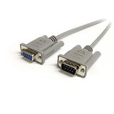 StarTech.com 10 ft Straight Through Serial Cable - M/F - Serial extension cable - DB-9 (M) to DB-9 (F) - 10 ft - gray - MXT10010