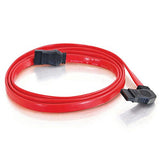 C2G 10187 7-Pin 180° to 90° 1-Device Side Serial ATA Cable, Red (3 Feet, 36 Inches)