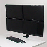 AMER NETWORKS AMR4C32 AMER Mounts Clamp Based Quad Monitor Mount for Four 24"-32" LCD/LED Flat Panel Screens, Black