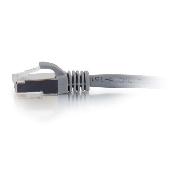 C2G 00971 Cat6a Cable - Snagless Shielded Ethernet Network Patch Cable, Gray (6 Inches)