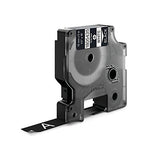 Dymo Rhino Tape Vinyl Label Cassette, 1/2-Inch12mm, Black (1805435)