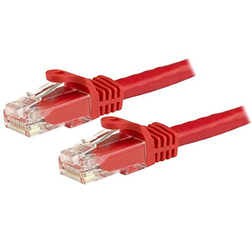 StarTech.com Cat6 Patch Cable - 9 ft - Red Ethernet Cable - Snagless RJ45 Cable - Ethernet Cord - Cat 6 Cable - 9ft (N6PATCH9RD)