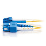 C2G 37467 OS2 Fiber Optic Cable - LC-SC 9/125 Duplex Single-Mode PVC Fiber Cable, Yellow (13.1 Feet, 4 Meters)