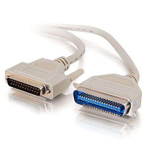 C2G 06094 IEEE-1284 DB25 Male to Centronics 36 (C36) Male Parallel Printer Cable, Beige (50 Feet, 15.24 Meters)