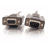 C2G 52034 DB9 M/F Serial RS232 Extension Cable, Black (50 Feet, 15.24 Meters)