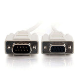 C2G 25201 DB9 M/F Serial RS232 Extension Cable, Beige (3 Feet, 0.91 Meters)