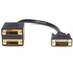 2Q17500 - StarTech.com 1 ft DVI-D to 2X DVI-D Digital Video Splitter Cable - M/F