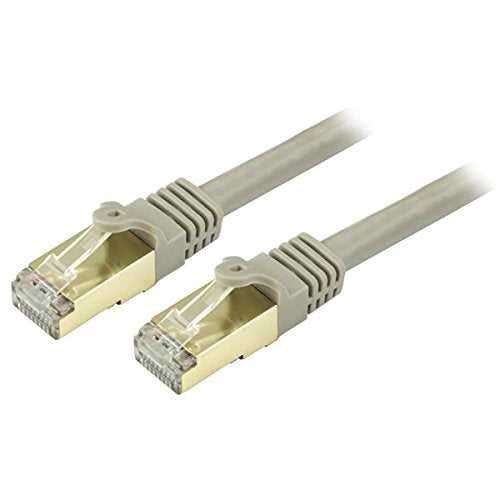 STARTECH Cat6a Shielded Patch Cable, 15 ft, Gray, Snagless RJ45 Cable, Ethernet Cord, Cat 6a Cable, 15ft