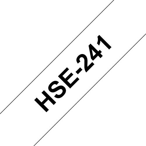 Brother Printable 2:1 Heat Shrink TUBING 17.7MM X 1.5M (0.23IN X 4.9FT) Black ON White HSE241