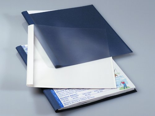 Fellowes Thermal Binding System Cover, PVC, Holds 43 Sheets, 9.75 x 11.125 Inches, Clear, 10 Each (52220)