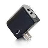 C2G 20276 2-Port USB Wall Charger - AC to USB Adapter, 5V 4.8A Output