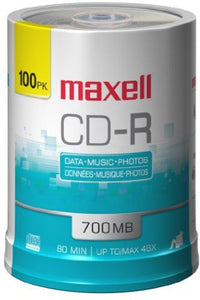 Maxell 100-Pack 700 MB 80 Min CDR 648200