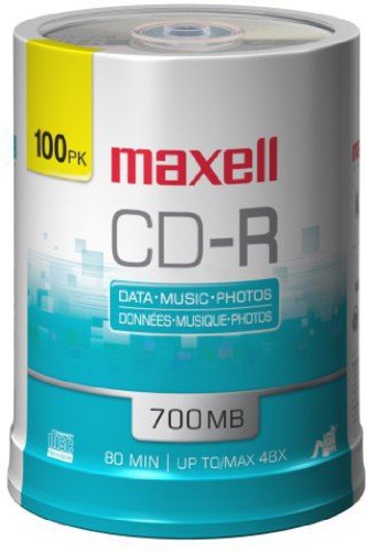 Maxell 100-Pack 700 MB 80 Min CDR 648200