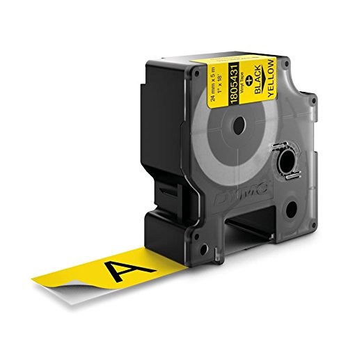 Dymo Rhino 1IN Vinyl Label Cassette 24mm, Yellow (1805431)