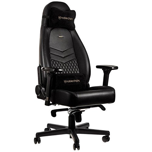 Noblechairs NBL-ICN-RL-BLA ICON Series Real Leather Gaming Chair-Black