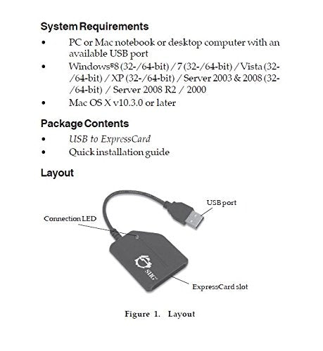 SIIG (JU-EP0012-S1) USB to ExpressCard