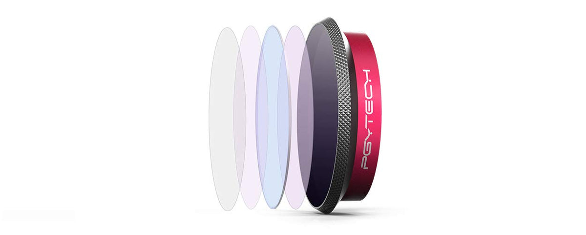 PGYTECH OSMO Action ND-PL Filter Set NDPL 8 16 32 64 (Professional) with Luckybird USB Reader