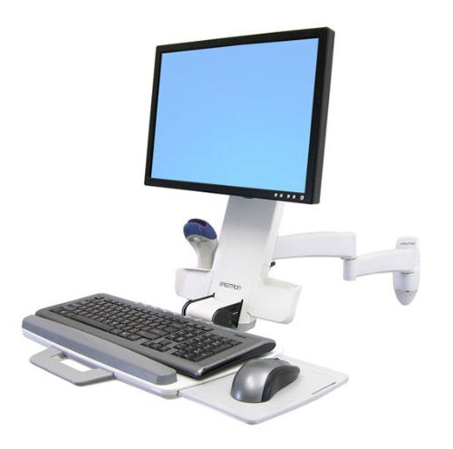 Mounting Kit - Steel - White - Easily Position Flat Panel Monitor and Keyboard F