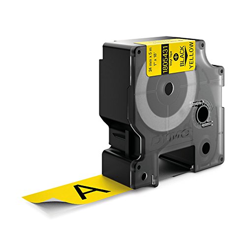 Dymo Rhino 1IN Vinyl Label Cassette 24mm, Yellow (1805431)