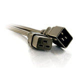 C2G/ Cables to Go 10339 14AWG 250 Volt Power Extension Cord (IEC320 C20 to IEC320 C19) Black (3 Feet)