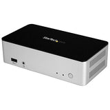 StarTech.com Dual Monitor USB C Dock - 4K - Dual DisplayPort - 2.5in SSD / HDD Bay - with Power Delivery - Laptop Docking Station (MST30C2HDPPD)