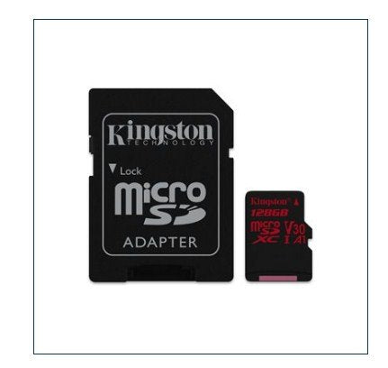 Kingston 128GB microSDXC Canvas React 100/80 U3 UHS-I V30 A1 (SDCR/128GBCR)
