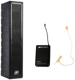 Amplivox SW1234 16-Channel 50W Line Array Amplified Speaker with Wireless Microphone