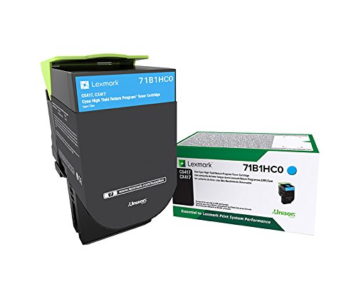 Lexmark 71B1HC0 CS317dn CX317dn CS417dn CX417de CS517de CX517de Cyan Return Program Cartridge Toner