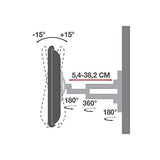 Techly ICA-LCD 2923B Tilting TV 2-Joints Tilting TV Wall Mount, 19-37", Black