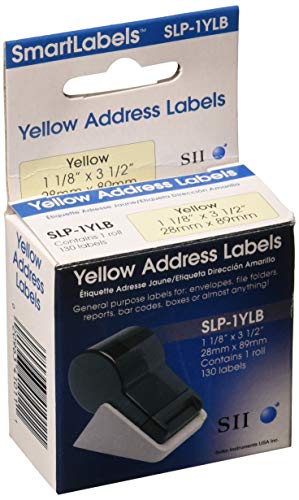 Qty 130 1-1/8in X 3-1/2in Yellow Mailing Label