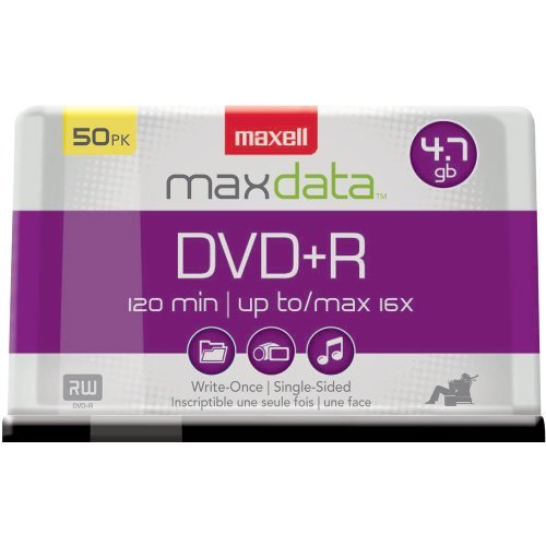 MAXELL 50-Pack DVD+R Recordable DVD (16X)