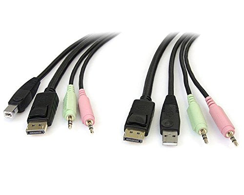 Startech Cable Kvm Displayport Usb - 4-en-1 - 1 8