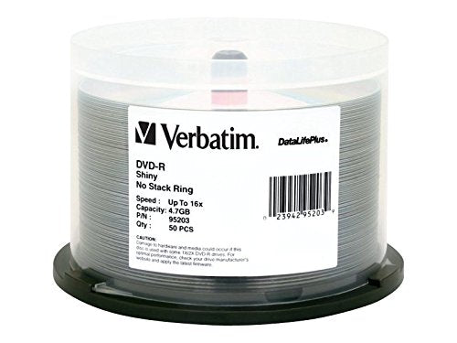 Verbatim 4.7GB up to 16x VX Recordable Disc DVD-R, 50-Disc Spindle  97281