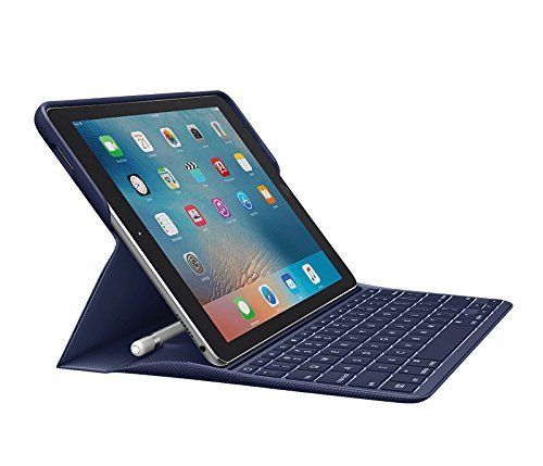 Refurbished Logitech iPad Pro 9.7 Keyboard Case | Create: Backlit Wireless Keyboard with Smart Connector (Navy Blue)(Renewed)