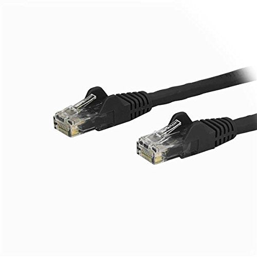 StarTech.com Cat6 Patch Cable - 12 ft - Black Ethernet Cable - Snagless RJ45 Cable - Ethernet Cord - Cat 6 Cable - 12ft (N6PATCH12BK)
